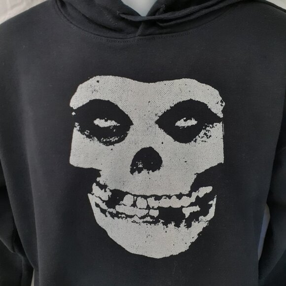 New Medium Misfits Skull Logo Black Pullover Hoodie - Picture 4 of 6